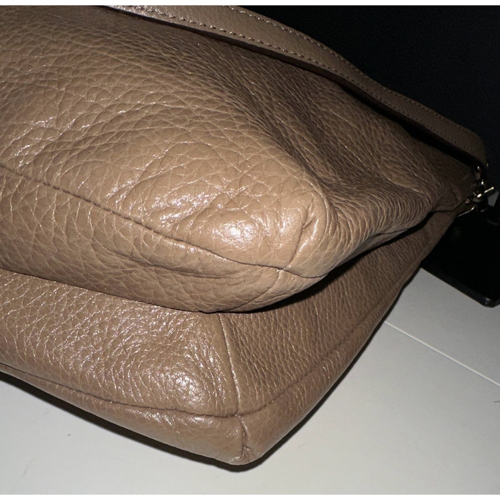 Coach Hobo Bag Womens Large Taupe Pebble Leather Crossbody 27858 - Picture 10 of 16